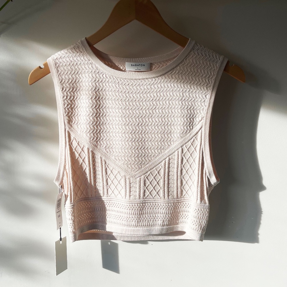 BNWT Babaton Pointelle Tank **RARE discontinued Denude Colourway**